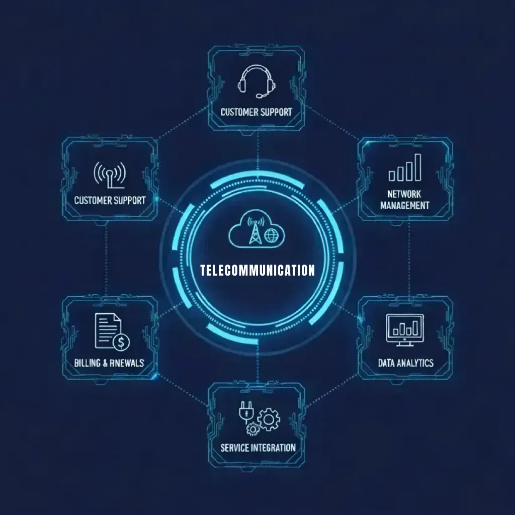 Telecommunication CRM development services